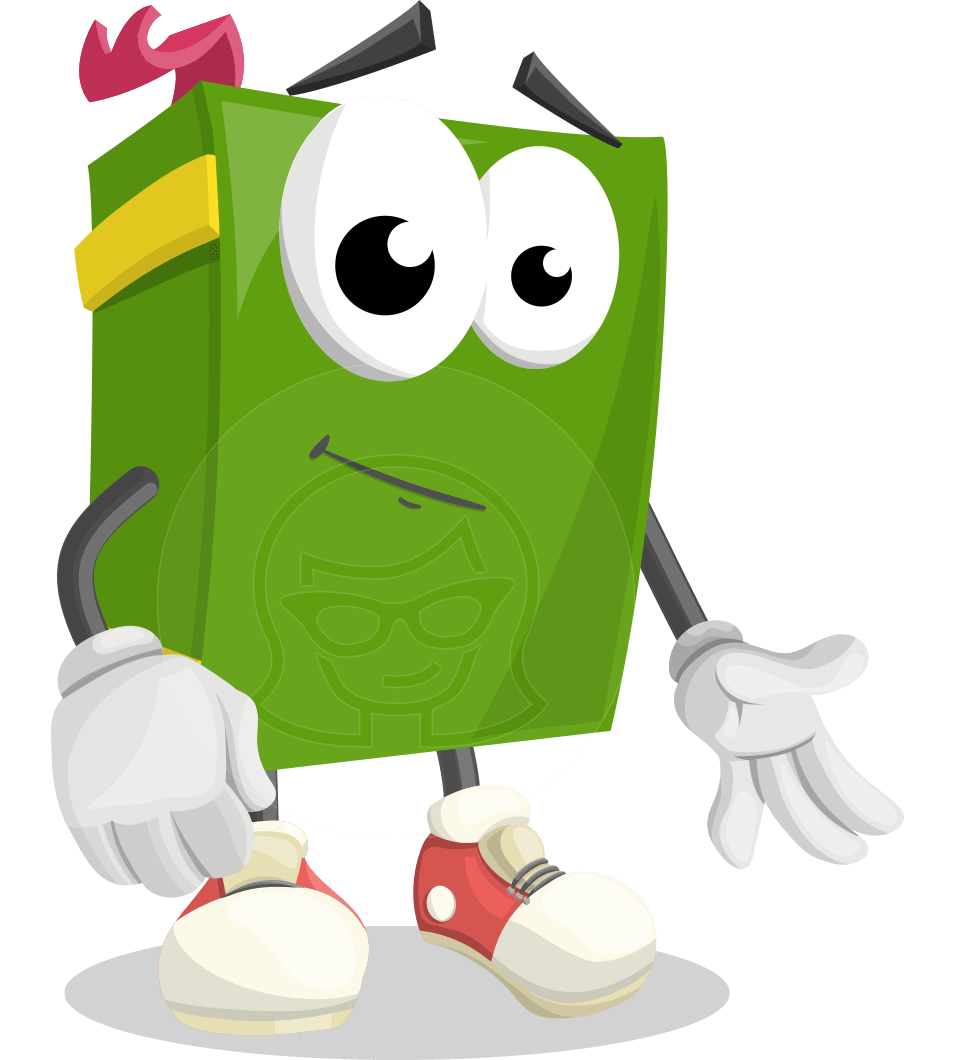School Book Cartoon Vector Character AKA Jimmy Pagemark